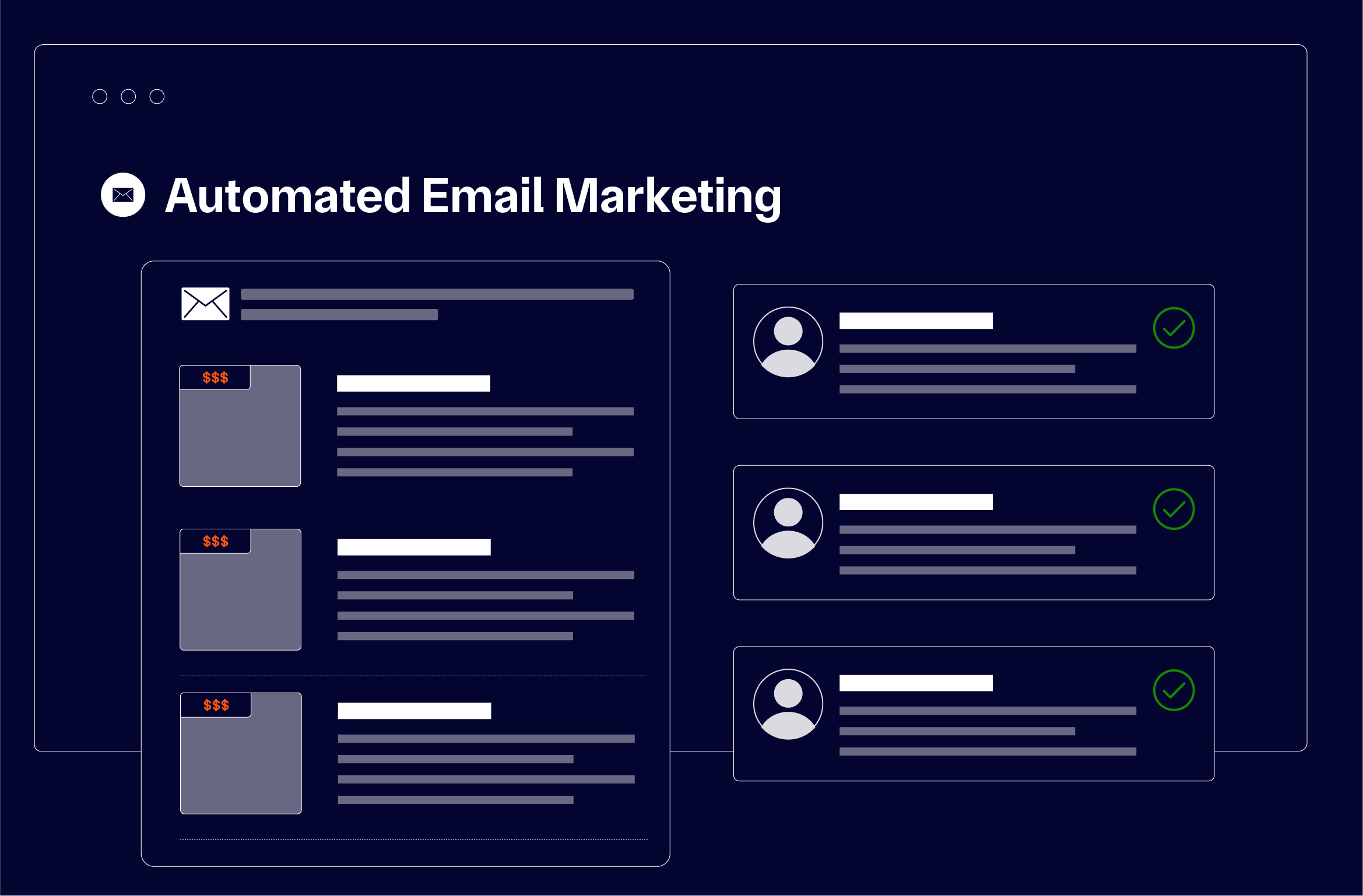 graphic depiction of multiple emails sent