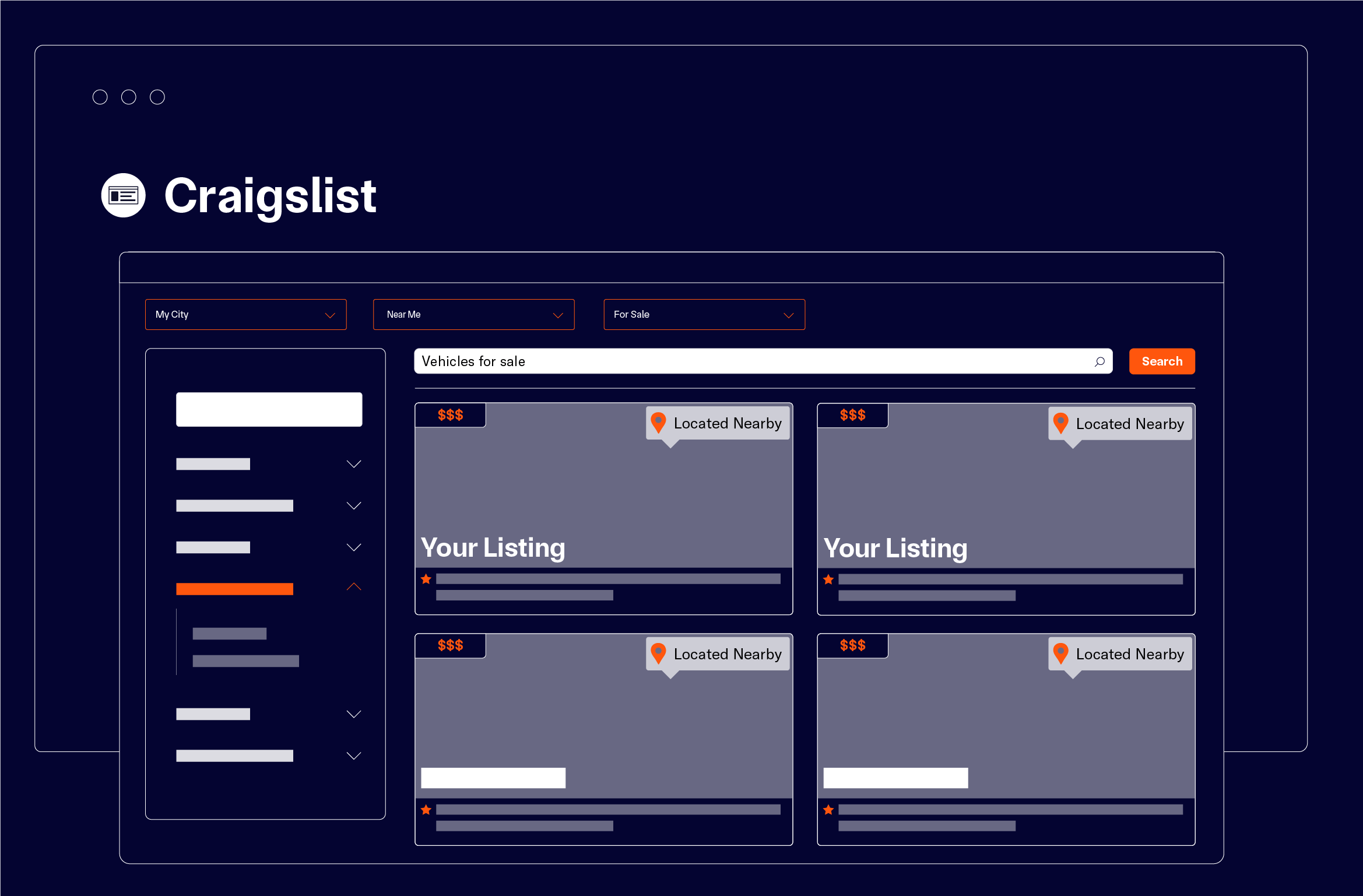 graphic depiction of craigslist listings