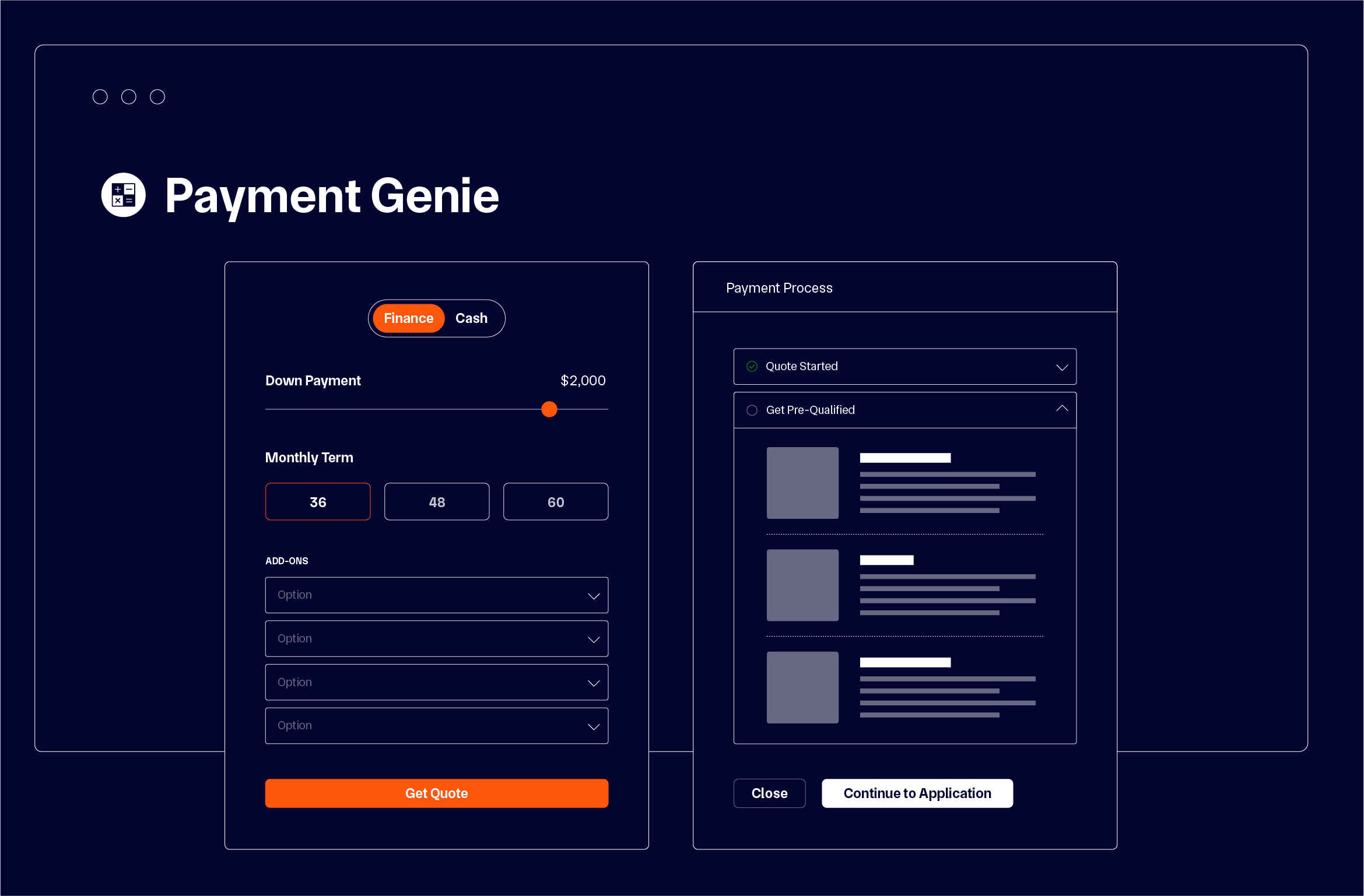 graphic depiction of the payment genie product