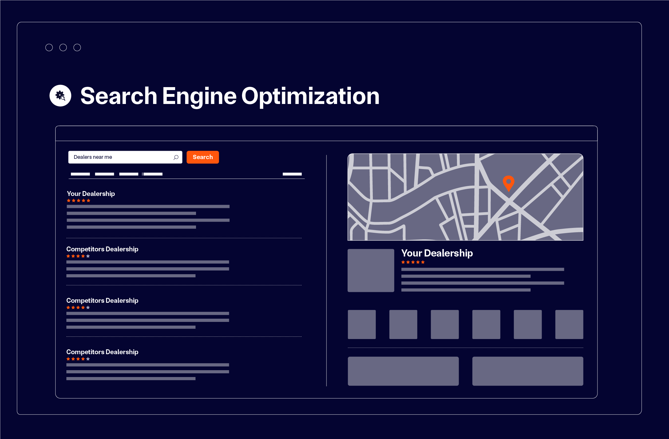 graphic depiction of a search result with your dealership